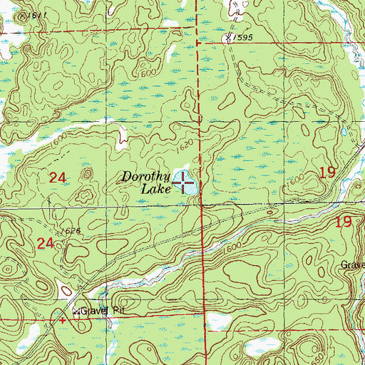 Topographic Map of Dorothy Lake, MN
