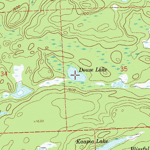 Topographic Map of Douse Lake, MN