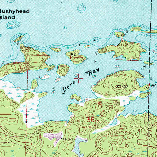 Topographic Map of Dove Bay, MN