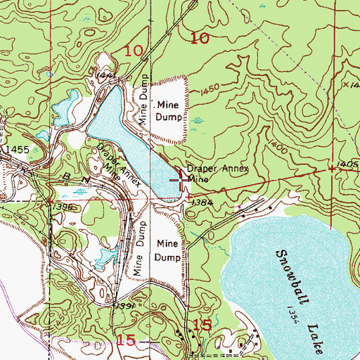 Topographic Map of Draper Annex Mine, MN