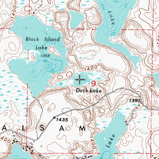 Topographic Map of Duck Lake, MN