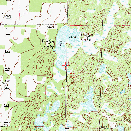 Topographic Map of Duffy Lake, MN