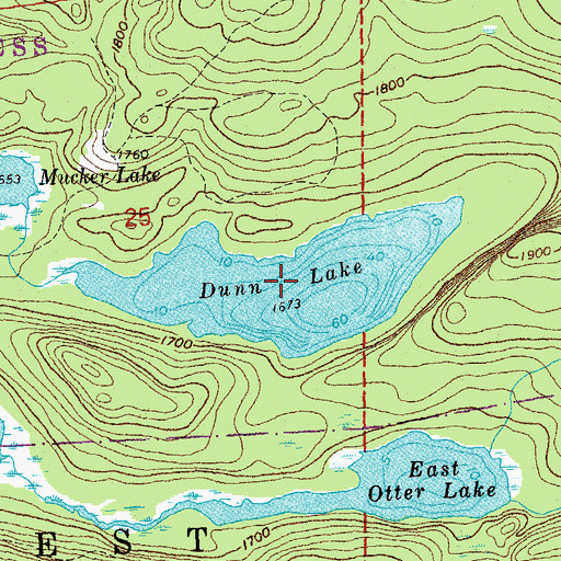 Topographic Map of Dunn Lake, MN