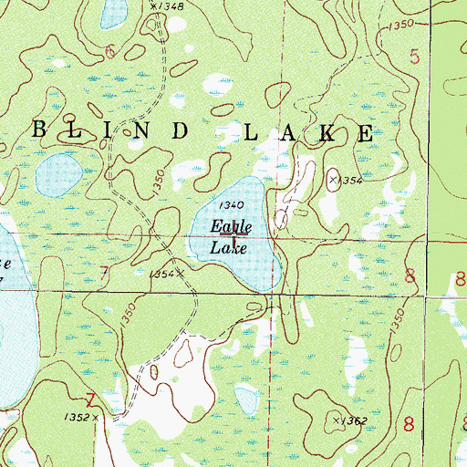 Topographic Map of Eagle Lake, MN