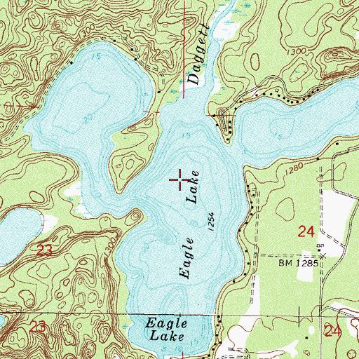Topographic Map of Eagle Lake, MN
