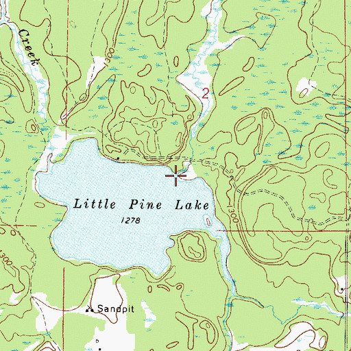 Topographic Map of East Creek, MN