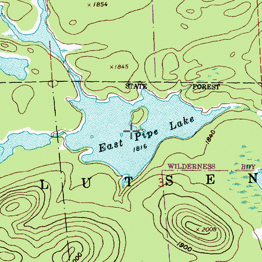 Topographic Map of East Pipe Lake, MN