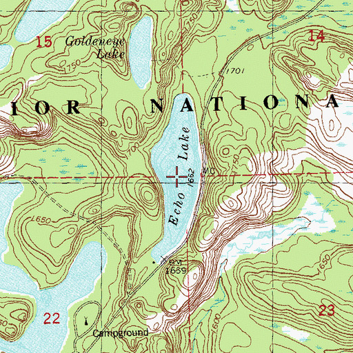 Topographic Map of Echo Lake, MN