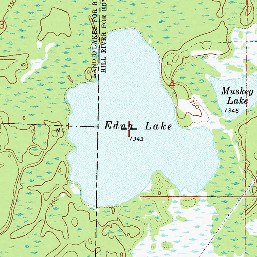 Topographic Map of Edna Lake, MN