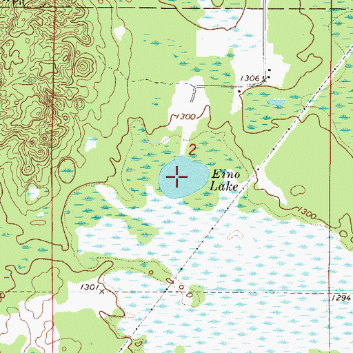 Topographic Map of Eino Lake, MN