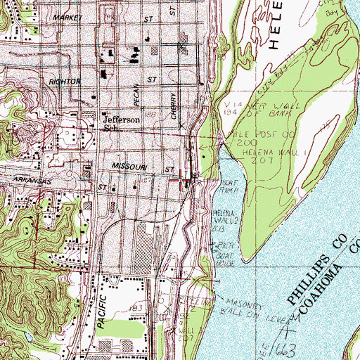 Topographic Map of Delta Cultural Center, AR