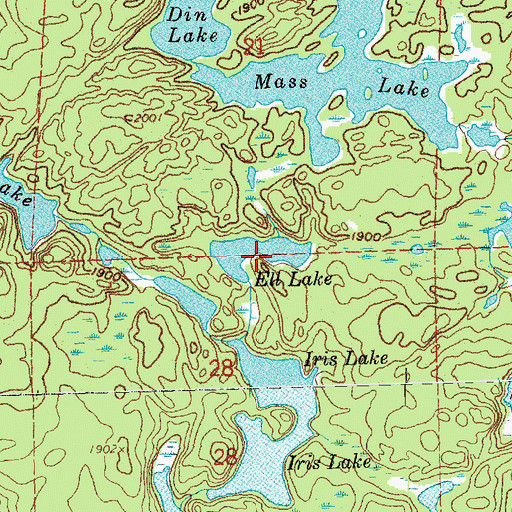 Topographic Map of Ell Lake, MN