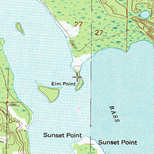 Topographic Map of Elm Point, MN