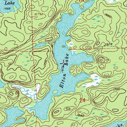Topographic Map of Elton Lake, MN