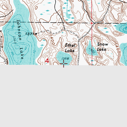 Topographic Map of Ethel Lake, MN