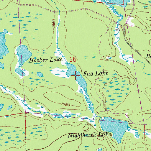 Topographic Map of Fag Lake, MN