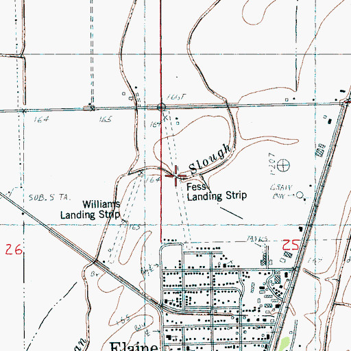 Topographic Map of Fess Landing Strip (historical), AR