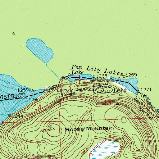 Topographic Map of Fan Lake, MN