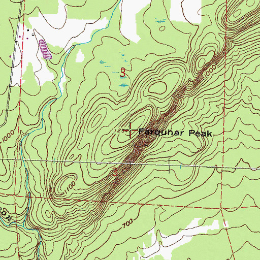 Topographic Map of Farquhar Peak, MN