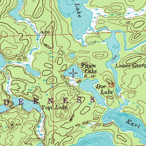 Topographic Map of Fawn Lake, MN