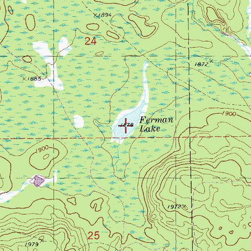 Topographic Map of Ferman Lake, MN
