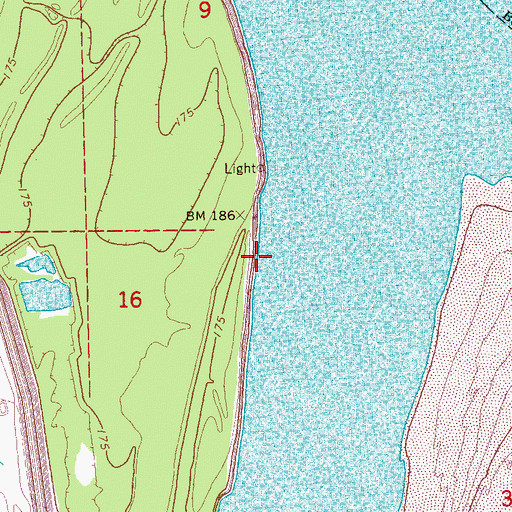 Topographic Map of Fitzhugh Landing, AR