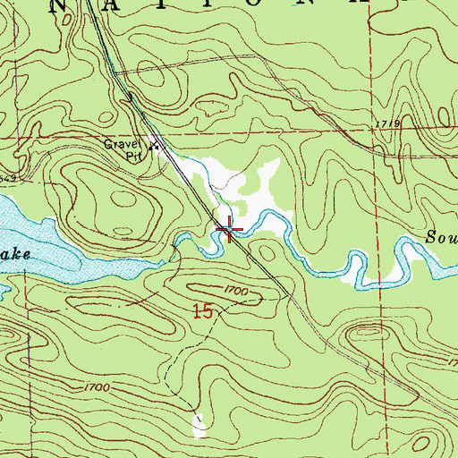 Topographic Map of Fiddle Creek, MN