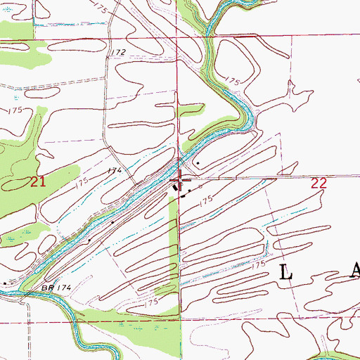 Topographic Map of Fitzhugh School (historical), AR