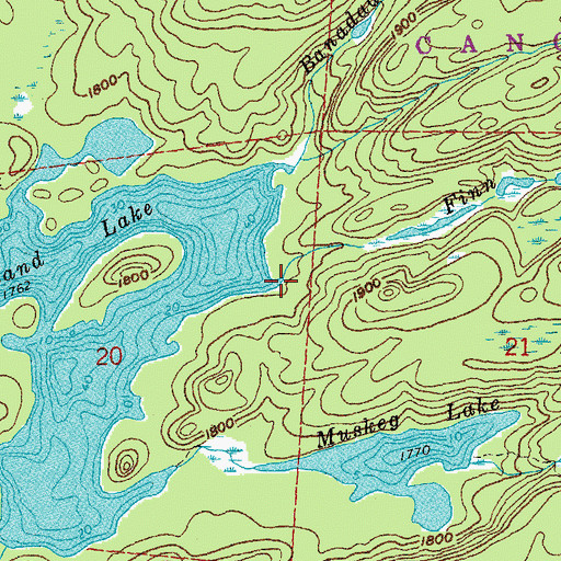 Topographic Map of Finn Creek, MN