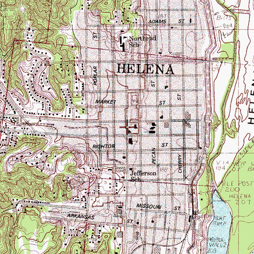 Topographic Map of Fort Curtis (historical), AR
