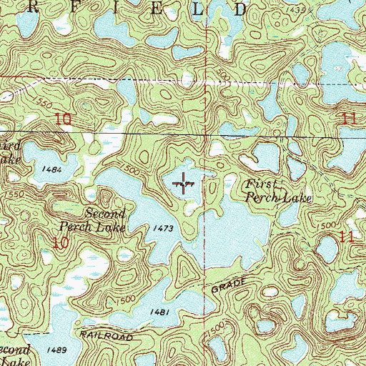 Topographic Map of First Perch Lake, MN