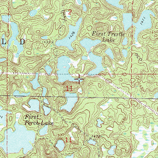 Topographic Map of First Trestle Lake, MN