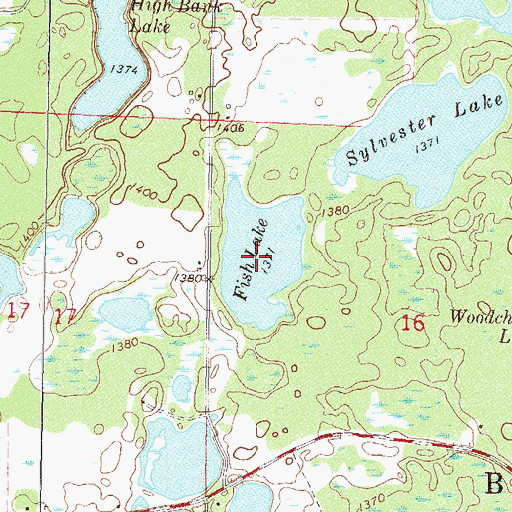 Topographic Map of Fish Lake, MN