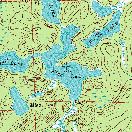 Topographic Map of Fish Lake, MN