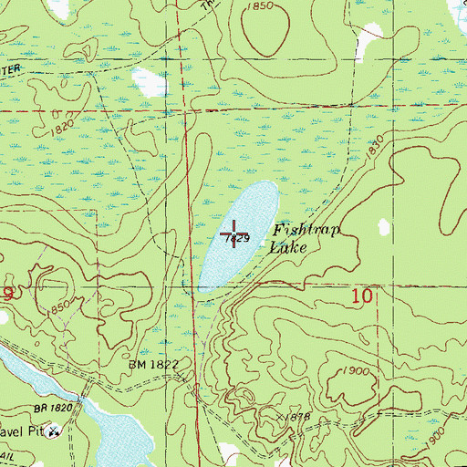 Topographic Map of Fishtrap Lake, MN