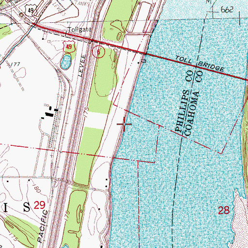 Topographic Map of Helena Casting Field Landing, AR