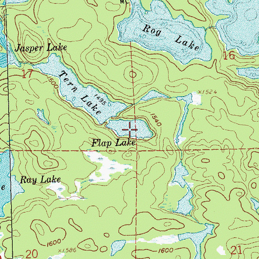 Topographic Map of Flap Lake, MN