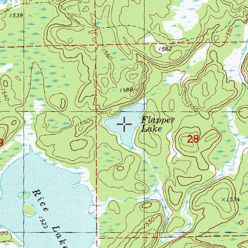 Topographic Map of Flapper Lake, MN