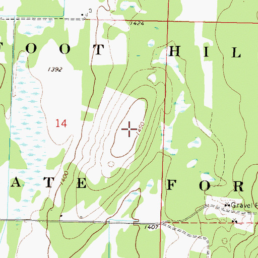 Topographic Map of Foot Hills State Forest, MN
