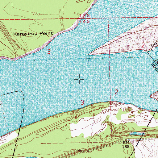 Topographic Map of Horseshoe Cutoff, AR