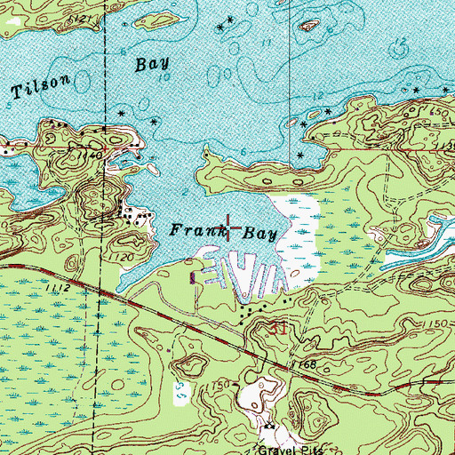 Topographic Map of Frank Bay, MN