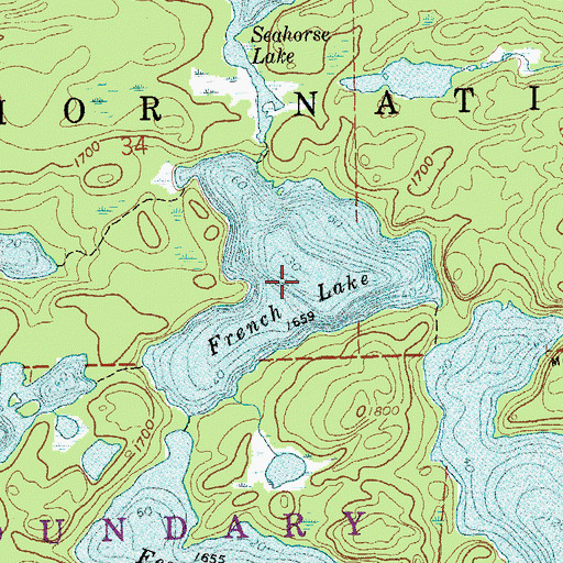 Topographic Map of French Lake, MN