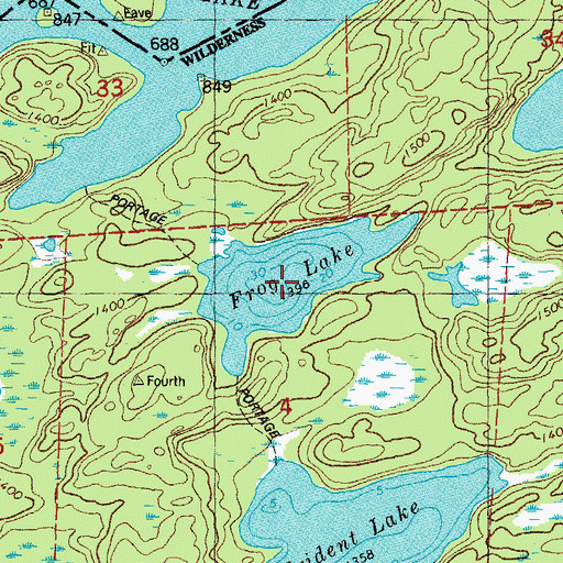 Topographic Map of Frog Lake, MN