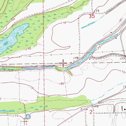 Topographic Map of Long Lake School (historical), AR