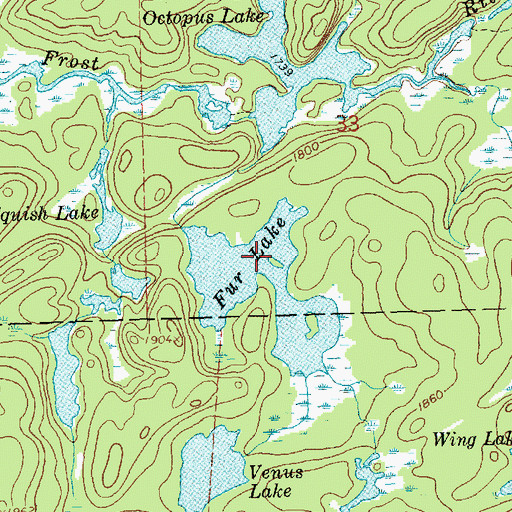 Topographic Map of Fur Lake, MN