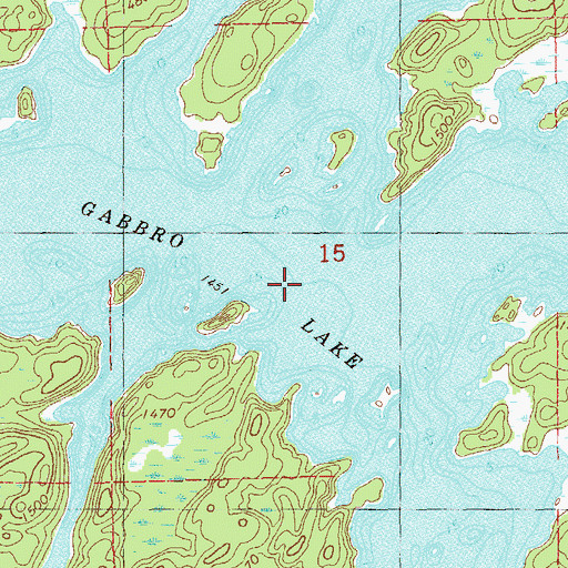 Topographic Map of Gabbro Lake, MN