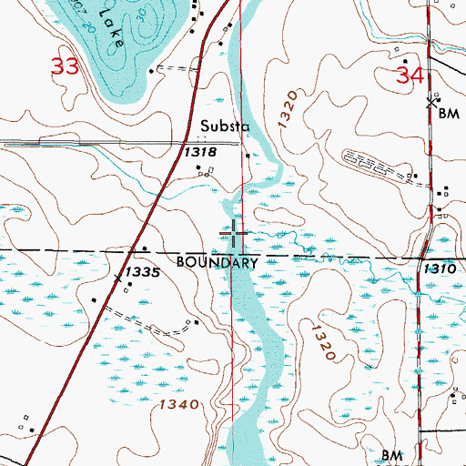 Topographic Map of Gale Brook, MN