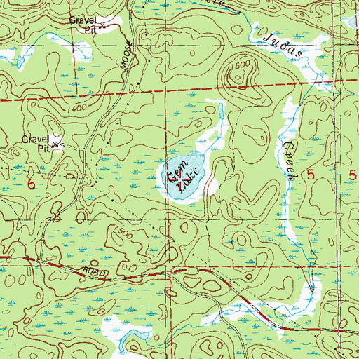 Topographic Map of Gem Lake, MN