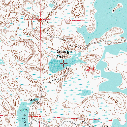Topographic Map of George Lake, MN