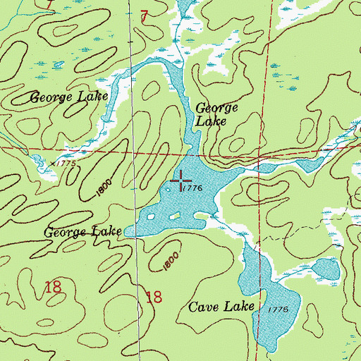 Topographic Map of George Lake, MN